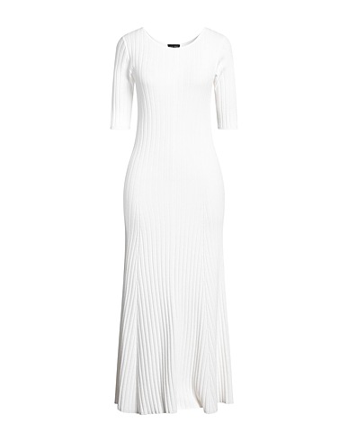 ROBERTO COLLINA Vestito midi Bianco 83% Viscosa, 17% Poliestere