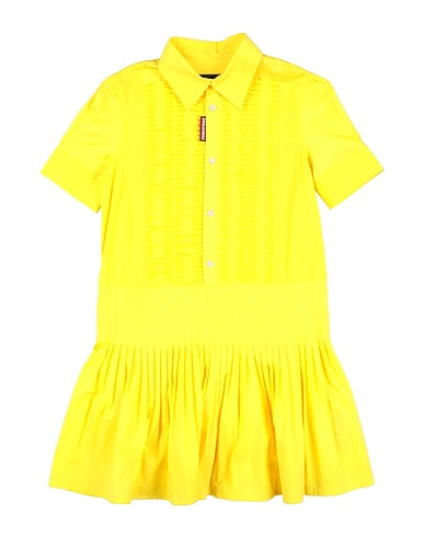 DSQUARED2 Dress Yellow 98% Cotton, 2% Elastane