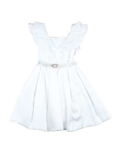 MONNALISA Dress White 90% Polyester, 10% Polyamide