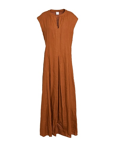 ELEVENTY Long dress Brown 100% Linen