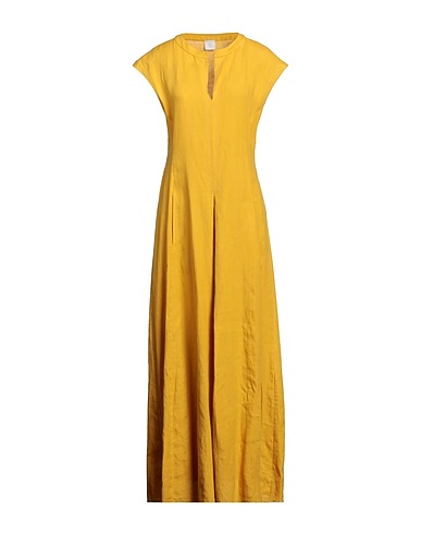 ELEVENTY Long dress Yellow 100% Linen