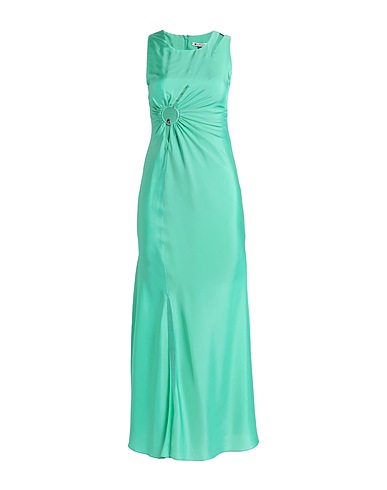 KRIZIA Long dress Light green 68% Viscose, 32% Silk