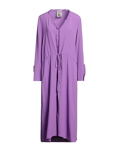 SEMICOUTURE Midi dress Mauve 65% Acetate, 35% Silk