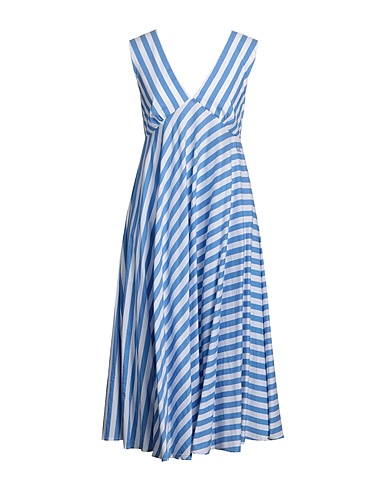 SEMICOUTURE Midi dress Pastel blue 77% Cotton, 23% Polyester