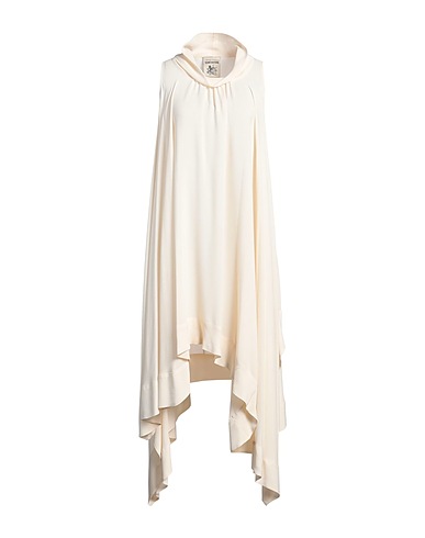 SEMICOUTURE エレガントドレス オフホワイト アセテート 65% / シルク 35%