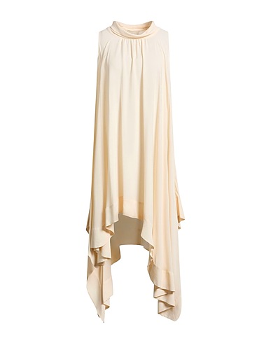 SEMICOUTURE Elegant dress Ivory 65% Acetate, 35% Silk