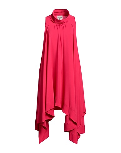 SEMICOUTURE Midi dress Fuchsia 65% Acetate, 35% Silk