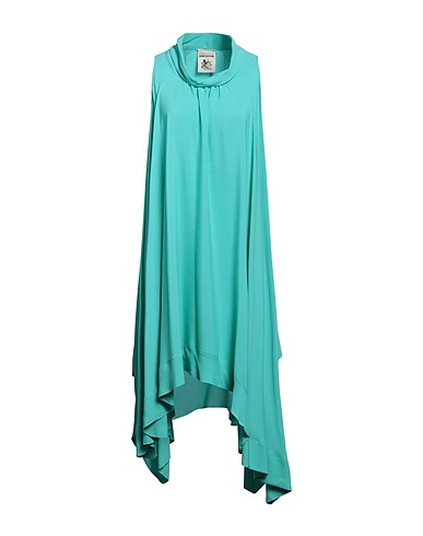 SEMICOUTURE Midi dress Turquoise 65% Acetate, 35% Silk