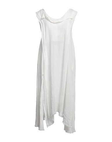 UN-NAMABLE Midi dress Ivory 50% Cotton, 50% Linen