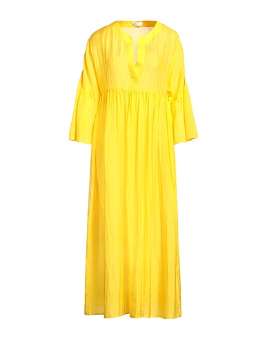 THE ROSE IBIZA Long dress Yellow 100% Silk