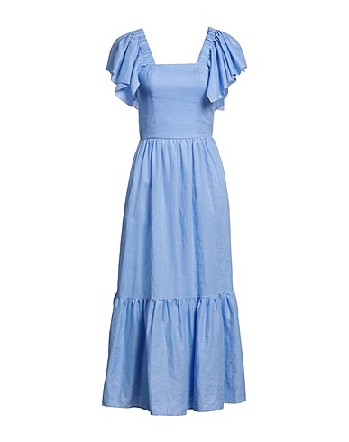 ACTUALEE DRESSES Light blue 100% Linen