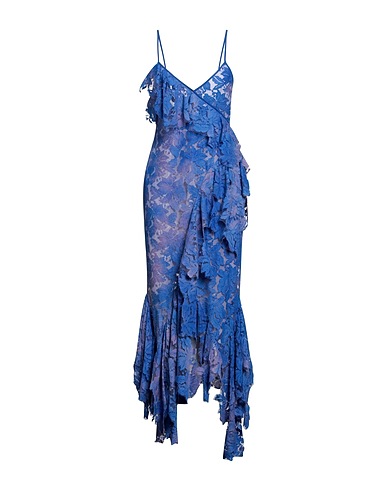 THE ATTICO Long dress Blue 52% Cotton, 25% Viscose, 23% Polyester