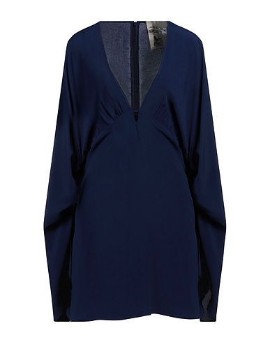 SEMICOUTURE Short dress Navy blue 65% Acetate, 35% Silk