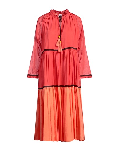 NIŪ Midi dress Coral 100% Cotton