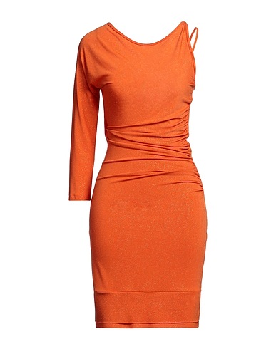 ERIKA CAVALLINI Midi dress Orange 96% Polyester, 4% Elastane