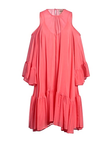 SEMICOUTURE Vestito corto Corallo 69% Cotone, 31% Seta