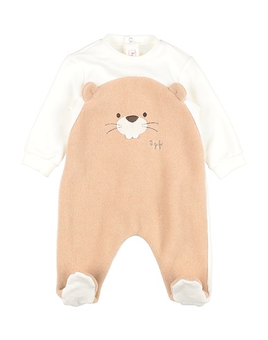 IL GUFO Baby jumpsuit  Ivory 94% Cotton, 6% Elastane