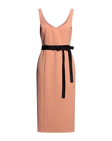 PINKO Robe fourreau Saumon 100% Polyester, Viscose