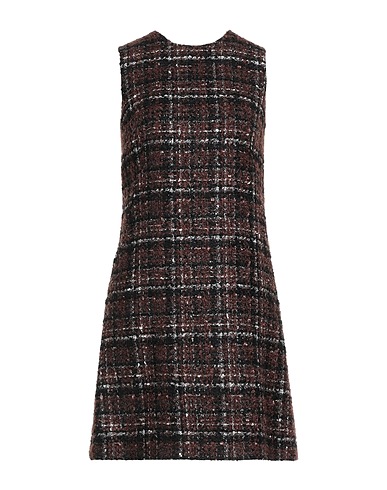 DOLCE&GABBANA Short dress Brown 50% Synthetic fibers, 21% Virgin Wool, 18% Mohair wool, 11% Cotton