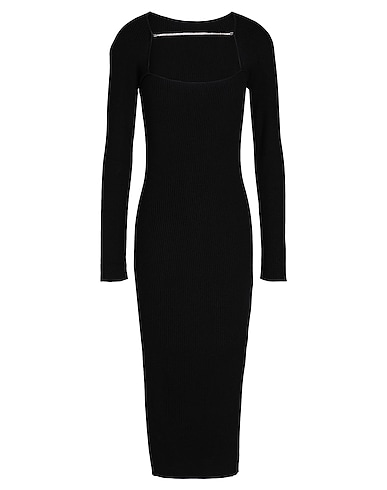 8 by YOOX Midi dress WOOL BLEND MIDI DRESS WITH CHAIN NECKLINE DETAIL
35% Recycled polyamide, 35% Viscose, 30% Merino Wool