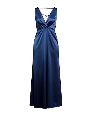 SISTE'S Long dress Midnight blue 97% Polyester, 3% Elastane