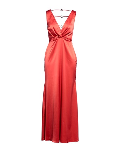 SISTE'S Long dress Red 97% Polyester, 3% Elastane