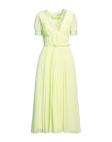 SELF-PORTRAIT Vestito da cerimonia Verde lime 100% Poliestere