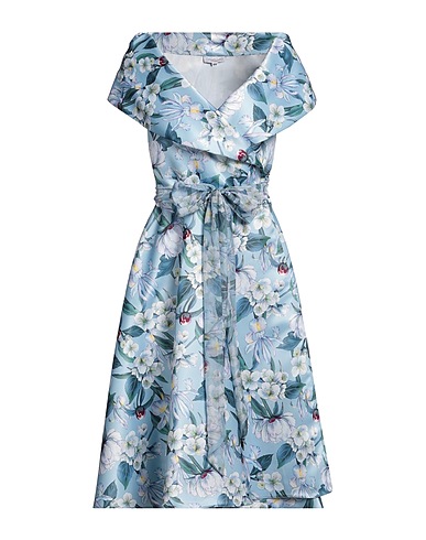 GIADA CURTI RESORT Midi dress Sky blue 100% Polyester