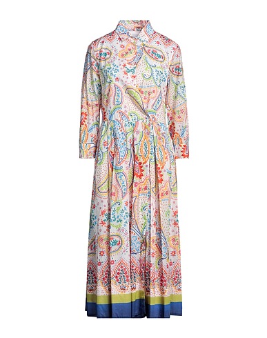 SARA ROKA Midi dress White 100% Cotton