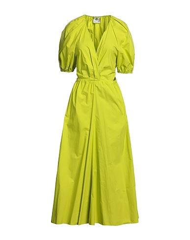 FORTE_FORTE Long dress Lime green 100% Cotton