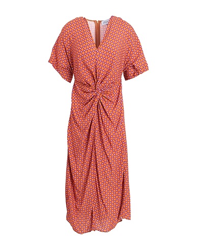 CLOSET Midi dress Rust 100% Viscose
