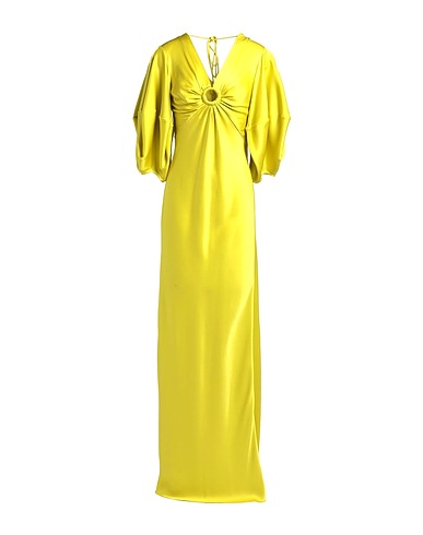 STELLA McCARTNEY Long dress Lime green 64% Acetate, 36% Viscose
