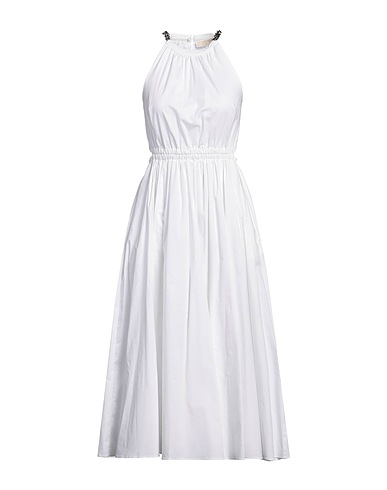 MICHAEL MICHAEL KORS Long dress White 96% Organic cotton, 4% Elastane