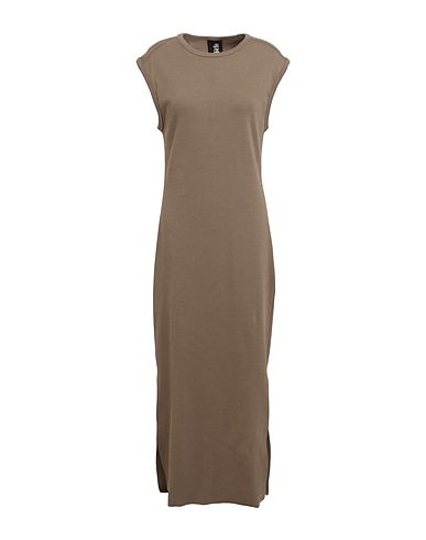 THOM KROM Long dress Military green 96% Cotton, 4% Elastane