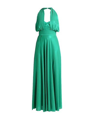 MISS YOU Long dress Green 100% Polyester