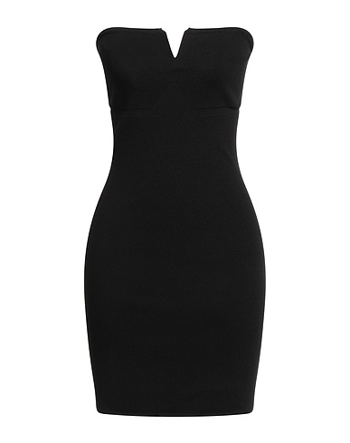 FEDERICA TOSI Sheath dress Black 83% Viscose, 17% Polyester