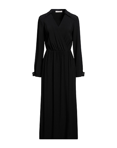 LIVIANA CONTI Midi dress Black 53% Viscose, 47% Acetate