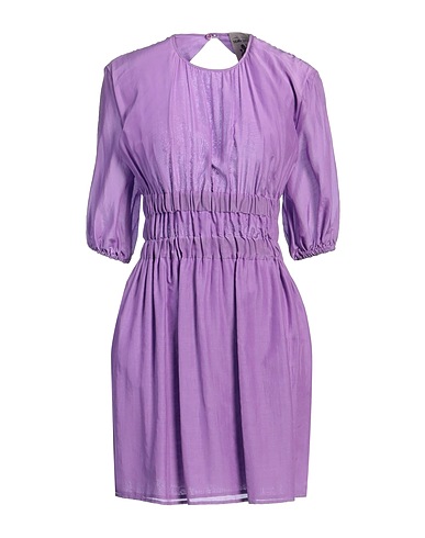 SEMICOUTURE Short dress Purple 69% Cotton, 31% Silk