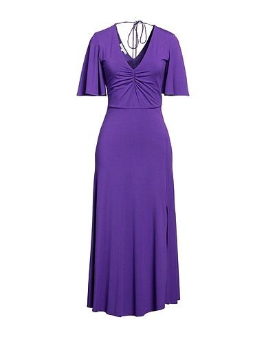 PATRIZIA PEPE Midi-Kleid Violett 92% Viskose, 8% Elastan