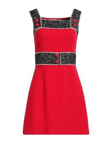 DOLCE&GABBANA Short dress Red 93% Wool, 4% Cotton, 1% Alpaca wool, 1% Mohair wool, 1% Linen