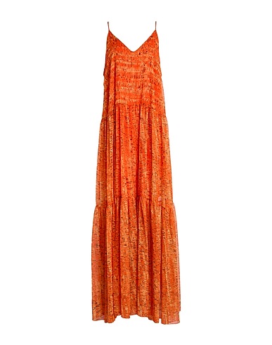JIJIL Long dress Orange 100% Polyester