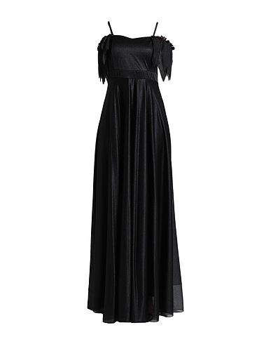 SISTE'S Long dress Black 97% Polyester, 3% Elastane