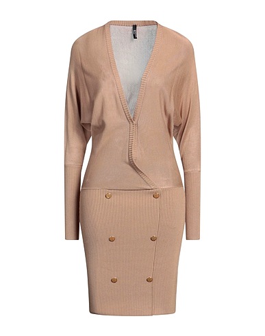 MARCIANO by GUESS ミニワンピース・ドレス キャメル レーヨン 89% / ナイロン 9% / ポリウレタン 2%