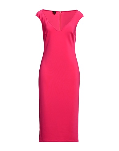 PINKO Midi dress Fuchsia 49% Polyamide, 44% Viscose, 7% Elastane