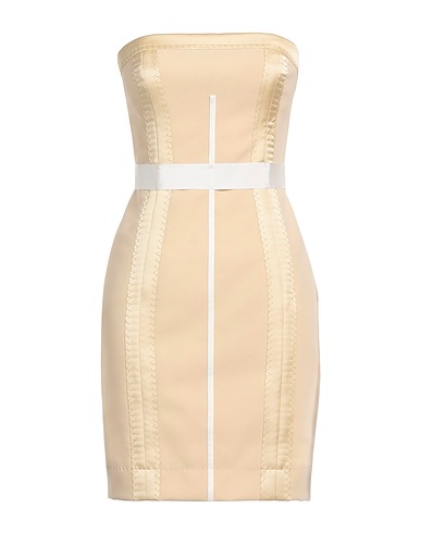 MOSCHINO Short dress Sand 89% Polyester, 11% Polyurethane, Viscose, Polyamide, Elastane