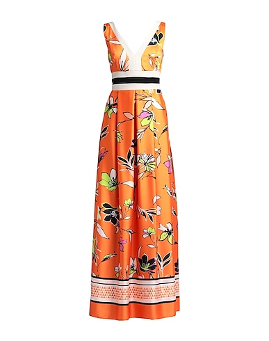 ANNA SIRICO COUTURE Long dress Orange 100% Polyester