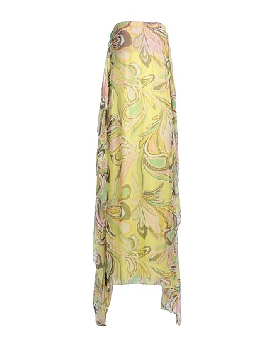 ALEXIS Long dress Yellow 90% Silk, 10% Lurex®, Polyamide, Elastane