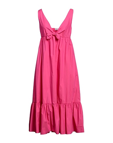 REDValentino Midi dress Fuchsia 65% Cotton, 35% Polyester