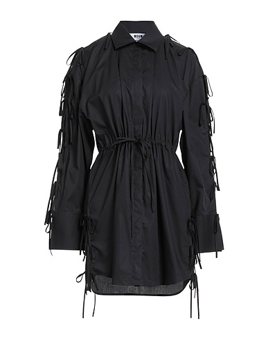 MSGM Shirt dress Black 100% Cotton