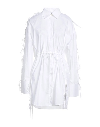 MSGM Vestito chemisier Bianco 100% Cotone